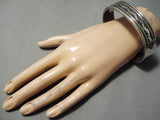So Thick Heavy Vintage Navajo Sterling Silver Native American Bracelet-Nativo Arts