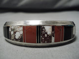 Striking Vintage Navajo Manygoats Sterling Silver Native American Bracelet-Nativo Arts