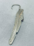 Noteworthy Vintage Native American Navajo Sterling Silver Feather Tie Tack-Nativo Arts