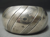 Advanced Silver Work Vintage Native American Navajo Sterling Bracelet Cuff Old-Nativo Arts