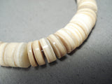Native American Outstanding Santo Domingo Melon Shell Sterling Silver Necklace-Nativo Arts