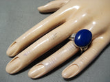 Incredible Navajo Native American Lapis Sterling Silver Ring-Nativo Arts