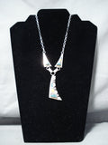 Stunning Vintage Native American Navajo Turquoise Sterling Silver Necklace Old-Nativo Arts