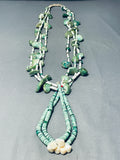 Important 1800's Early 1900's Vintage Santo Domingo Cerrillos Turquoise Necklace-Nativo Arts