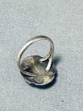 Easter Blue Turquoise Vintage Native American Navajo Sterling Silver Ring Old-Nativo Arts