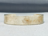 Fantastic Vintage Native American Navajo Sterling Silver Solid Heavy Bracelet-Nativo Arts