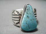 Important Vintage Native American Zuni Simplicio Turquoise Sterling Silver Ring-Nativo Arts