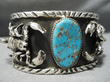 Statement Double Scorpion Turquoise Native American Sterling Silver Bracelet-Nativo Arts