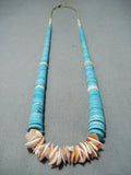 Native American Gorgeous Vintage Santo Domingo Turquoise and Shell Necklace-Nativo Arts