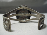 Early 1900's Vintage Native American Navajo Petrified Wood Sterling Silver Bracelet Old-Nativo Arts