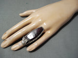 Fantastic Navajo Purple Spiny Sterling Silver Ring Native American-Nativo Arts