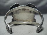 Rare Old Morenci Vintage Native American Navajo Leaf Sterling Silver Bracelet-Nativo Arts