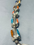 One Of The Best Ever Vintage Native American Navajo Turquoise Sterling Silver Necklace-Nativo Arts