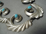 Exceptional Vintage Native American Navajo Choker Style Turquoise Sterling Silver Necklace-Nativo Arts