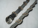Magnificent Vintage Navajo Native American Sterling Silver Concho Belt Old-Nativo Arts