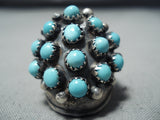 Incredible Native American Navajo Sleeping Beauty Turquoise Sterling Silver Ring-Nativo Arts