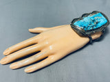 One Of The Best Ever Vintage Native American Navajo Gilbert Turquoise Sterling Silver Bracelet-Nativo Arts
