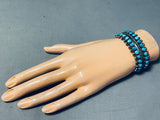 Museum Early Vintage Native American Navajo Turquoise Sterling Silver Bracelet-Nativo Arts