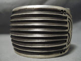 The Biggest Heaviest Vintage Native American Navajo Sterling Silver Bill Bracelet Old-Nativo Arts