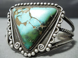 Best Vintage Native American Navajo Triangle Damale Turquoise Sterling Silver Bracelet Old-Nativo Arts