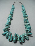 Impressive Vintage Santo Domingo Royston Turquoise Necklace Native American-Nativo Arts