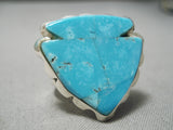 Amazing Vintage Turquoise Arrowhead Sterling Silver Native American Ring-Nativo Arts