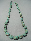 Uber Chunky Vintage Native American Navajo Royston Turquoise Sterling Silver Necklace-Nativo Arts