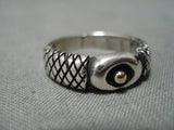 Amazing Vintage Native American Navajo John Begay Sterling Silver 14k Gold Ring-Nativo Arts