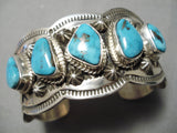 Exquisite Vintage Native American Navajo Spiderweb Turquoise Sterling Silver Shell Bracelet-Nativo Arts
