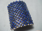 The Best Native American Navajo Lapis Sterling Silver Bracelet-Nativo Arts