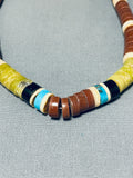Native American Amazing Vintage Santo Domingo Pipestone Turquoise Serpentine Necklace-Nativo Arts