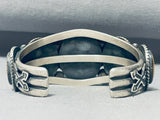 Crossed Arrows Vintage Native American Navajo Turquoise Shell Sterling Silver Bracelet-Nativo Arts
