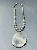 Leo Nez Vintage Native American Navajo #8 Turquoise Sterling Silver Necklace-Nativo Arts