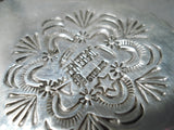 So Detailed And So Heavy Native American Navajo Sterling Silver Thick Necklace-Nativo Arts
