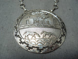 Unique Exquisite Navajo Sterling Silver Storyteller Necklace Native American-Nativo Arts