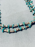 Native American Cute Vintage Santo Domingo Old Kingman Turquoise Heishi Necklace-Nativo Arts