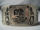 All Sterling Native American Jewelry Silver Vintage Navajo Overlay Bracelet Old Cuff-Nativo Arts