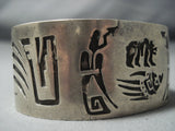 All Sterling Native American Jewelry Silver Vintage Navajo Overlay Bracelet Old Cuff-Nativo Arts