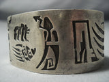 All Sterling Native American Jewelry Silver Vintage Navajo Overlay Bracelet Old Cuff-Nativo Arts