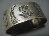 All Sterling Native American Jewelry Silver Vintage Navajo Overlay Bracelet Old Cuff-Nativo Arts