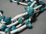 Amazing 175 Grams! Vintage Navajo Turquoise Native American Necklace Old-Nativo Arts
