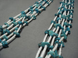 Amazing 175 Grams! Vintage Navajo Turquoise Native American Necklace Old-Nativo Arts