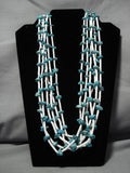 Amazing 175 Grams! Vintage Navajo Turquoise Native American Necklace Old-Nativo Arts