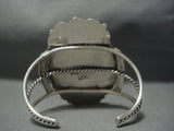 Amazing Blue Diamond Turquoise Sterling Silver Vintage Navajo Native American Jewelry jewelry Bracelet-Nativo Arts