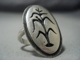 Amazing Ed Lomhongua Sterling Native American Jewelry Silver Cornstalk Ring Old Pawn-Nativo Arts