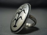 Amazing Ed Lomhongua Sterling Native American Jewelry Silver Cornstalk Ring Old Pawn-Nativo Arts