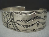 Amazing Erma Boyd Vintage Navajo Sterling Native American Jewelry Silver Bracelet-Nativo Arts