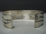 Amazing Erma Boyd Vintage Navajo Sterling Native American Jewelry Silver Bracelet-Nativo Arts