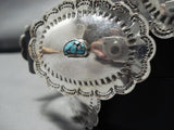 Amazing Hand Wrought Vintage Native American Jewelry Navajo Turquoise Sterling Silver Concho Belt Old-Nativo Arts