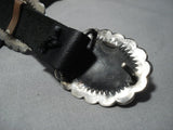 Amazing Hand Wrought Vintage Native American Jewelry Navajo Turquoise Sterling Silver Concho Belt Old-Nativo Arts
